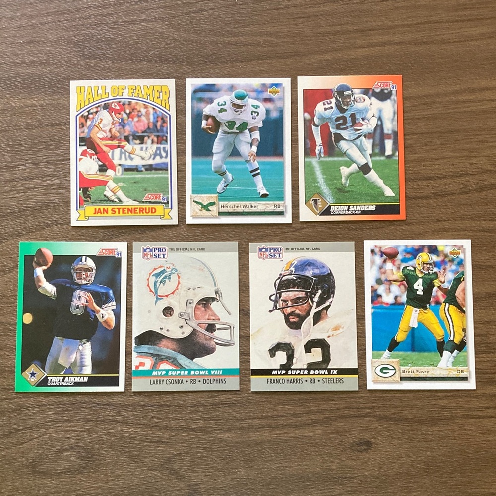 Vintage Football Trading Cards Collection